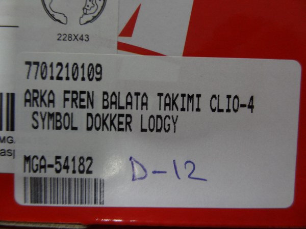 7701210109-ARKA FREN BALATA TAKIMI » Arka Fren Merkezi-Kaliper-Balata ...