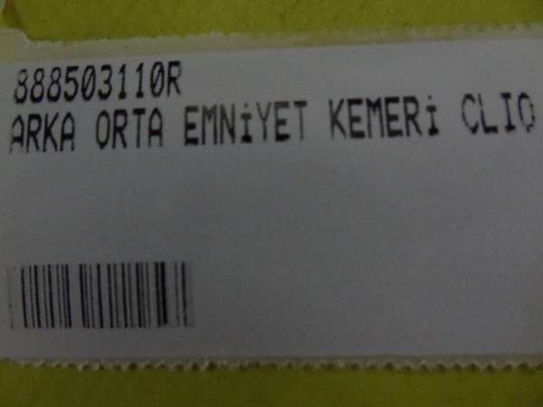 888503110R-ARKA ORTA EMNİYET KEMERİ CLIO 4