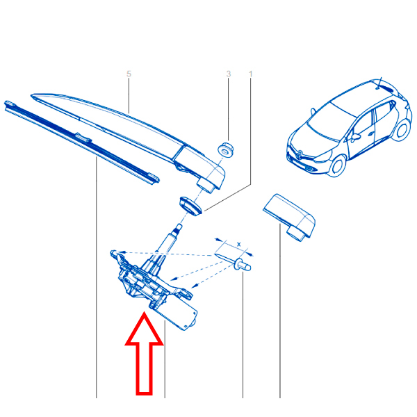 Arka Cam Silecek Motoru