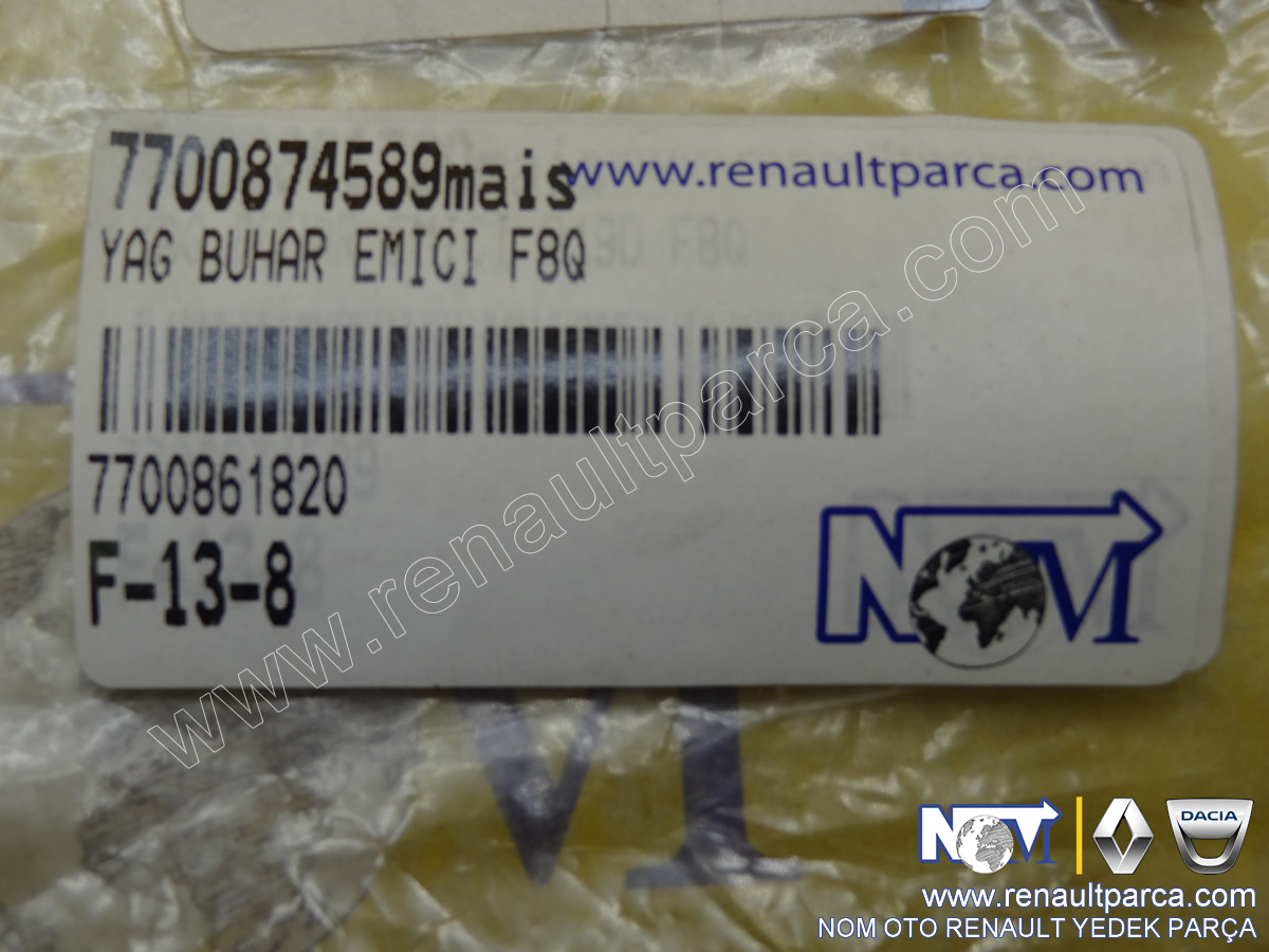 Clio 2 Clio Symbol - Thalia Espace 3 Yağ Buhar Emici F8Q 7700874589