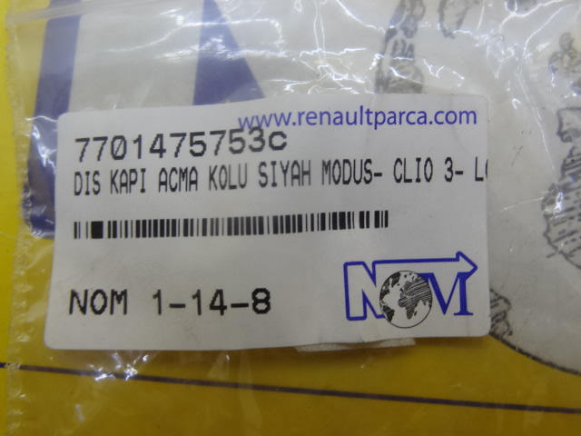 Dış Kapı Açma Kolu Siyah Modus - Clio 3 - Laguna 3 7701475753