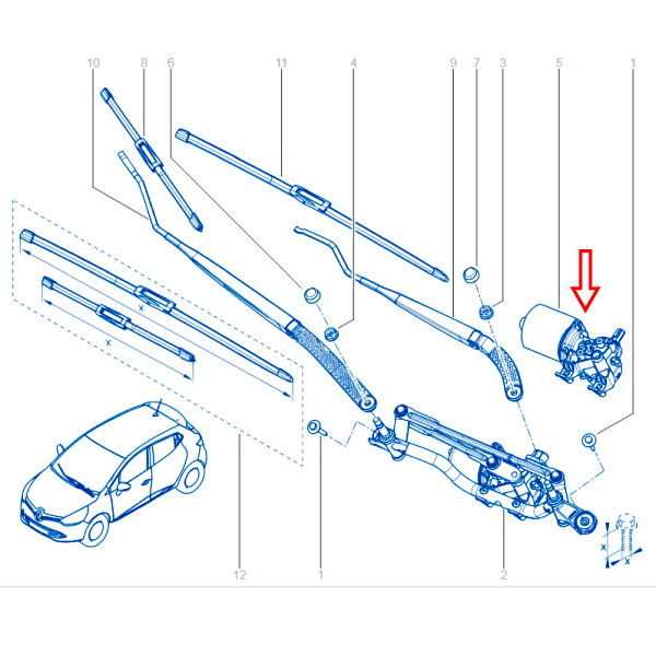 Ön Cam Silecek Motoru