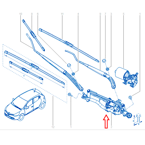 Silecek-Silgi Şase ve Motor